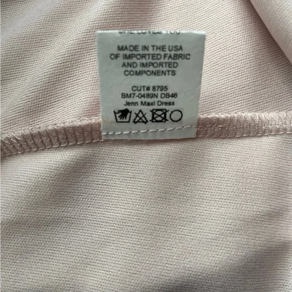 Show Me Your Mumu Jenn Chiffon Maxi Gown Dusty Pink V-Neck Flowing Dress M - Picture 9 of 10